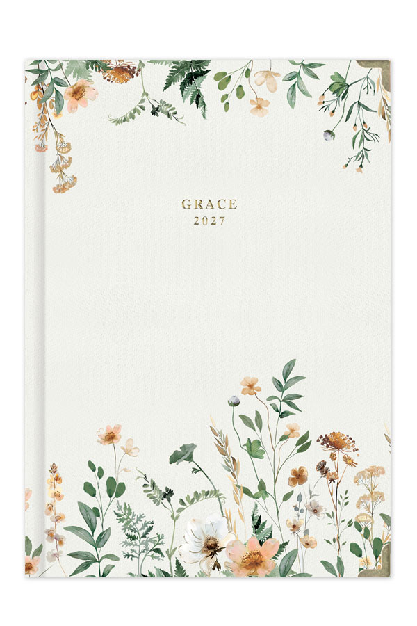 Adbook - Ημερήσιο Ημερολόγιο Grace 2027, Boho Flowers 12x17 HM-3515-B