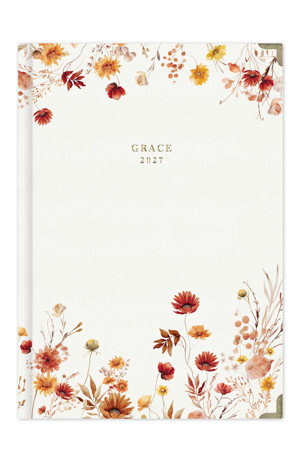 Adbook - Ημερήσιο Ημερολόγιο Grace 2027, Wild Flowers 12x17 HM-3515-D