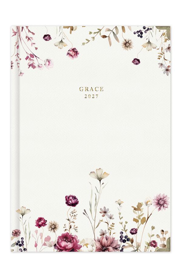 Adbook - Ημερήσιο Ημερολόγιο Grace 2027, Autumn Flowers 12x17 HM-3515-E