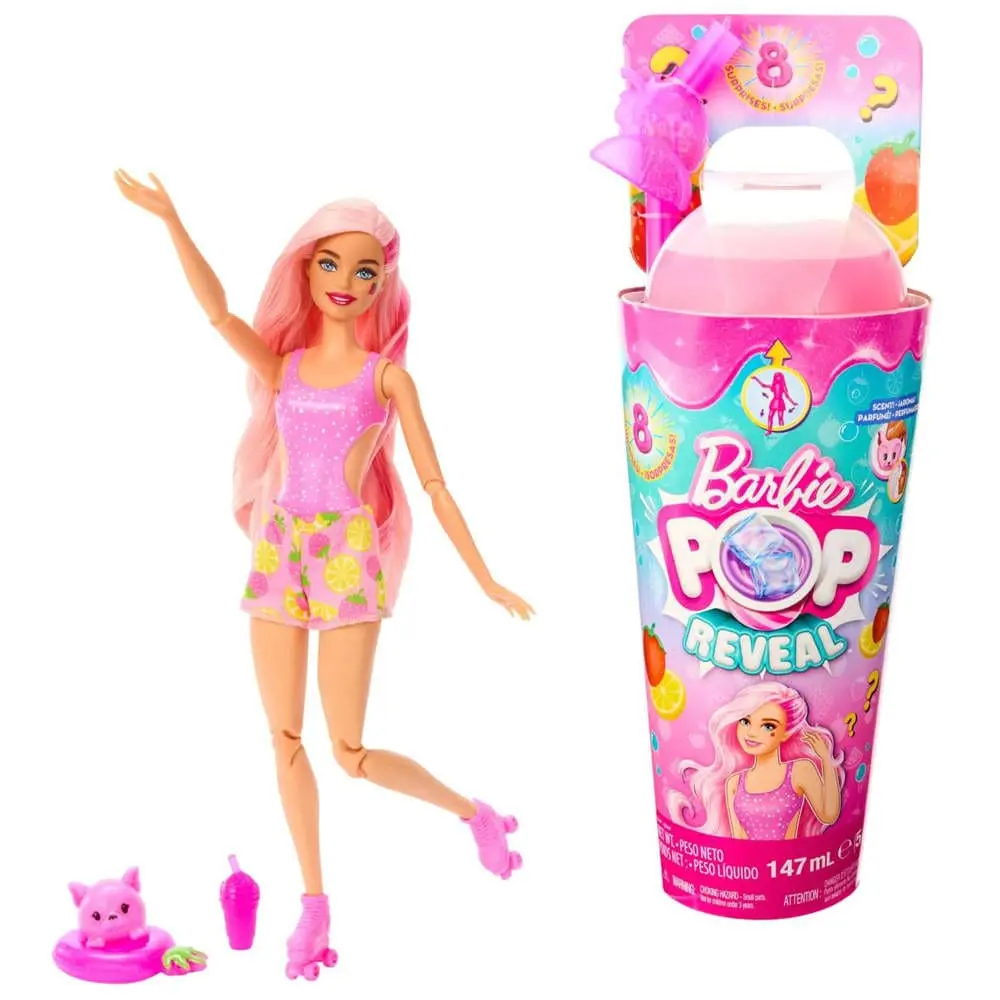 Mattel Barbie - Pop Reveal, Φράουλα-Λεμόνι Με 8 Εκπλήξεις HNW41 (HNW40)