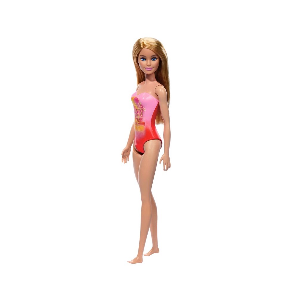 Mattel Beach Barbie - Doll With Pink Swimsuit HPV19