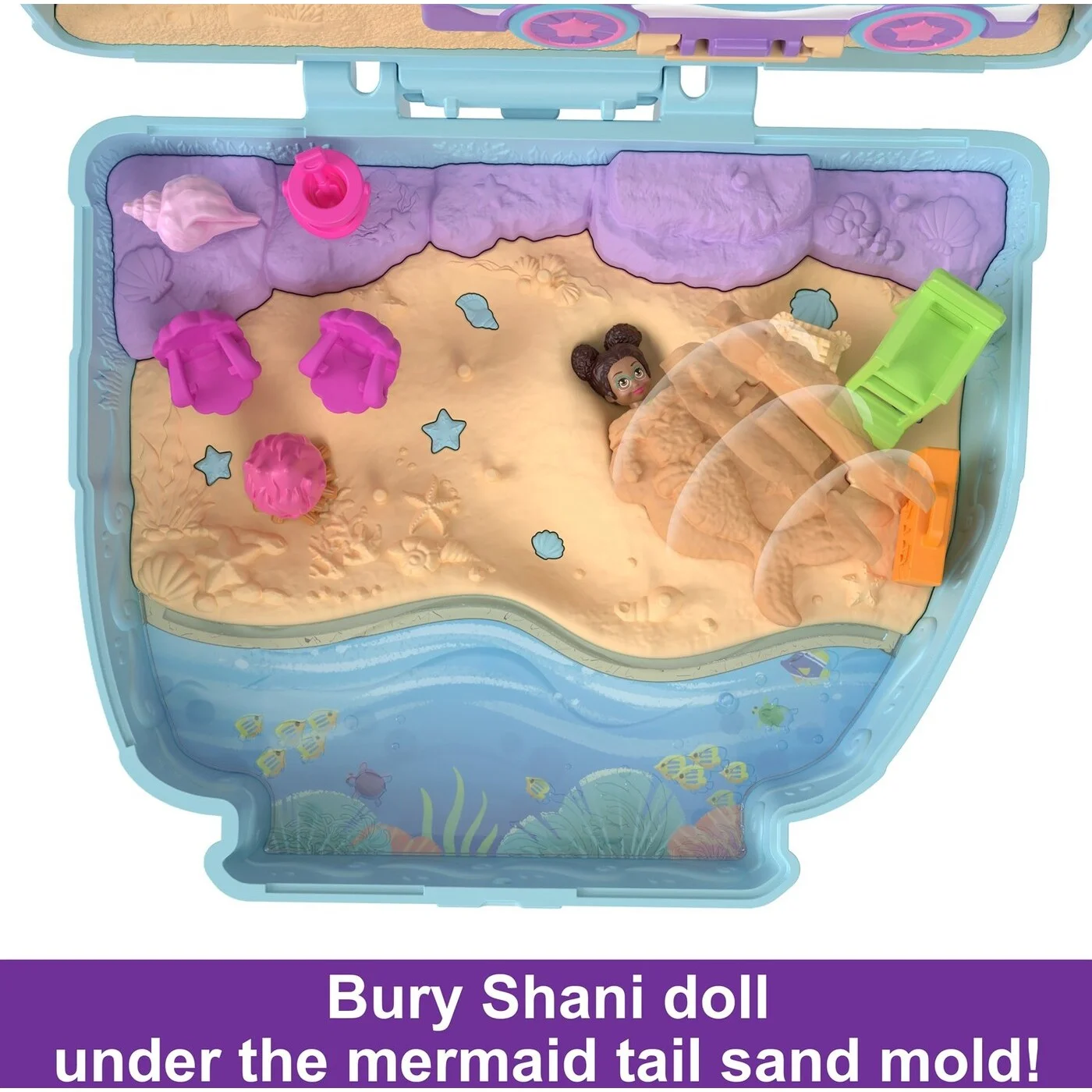 Mattel Polly Pocket - Seaside Puppy Ride Compact HRD36 (FRY35)