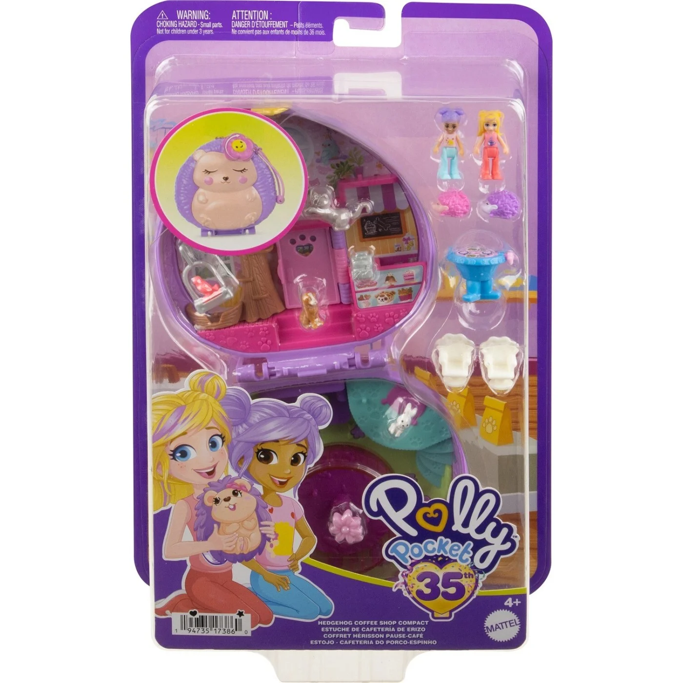 Mattel Polly Pocket - Hedgehog Coffee Shop Compact HRD37 (FRY35)