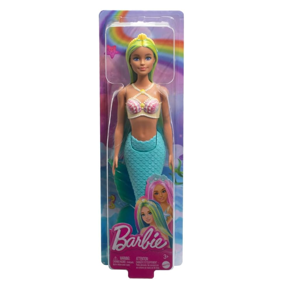 Mattel Barbie - Dreamtopia Barbie ,  Mermaid Doll Teal HRR03 (HRR02)