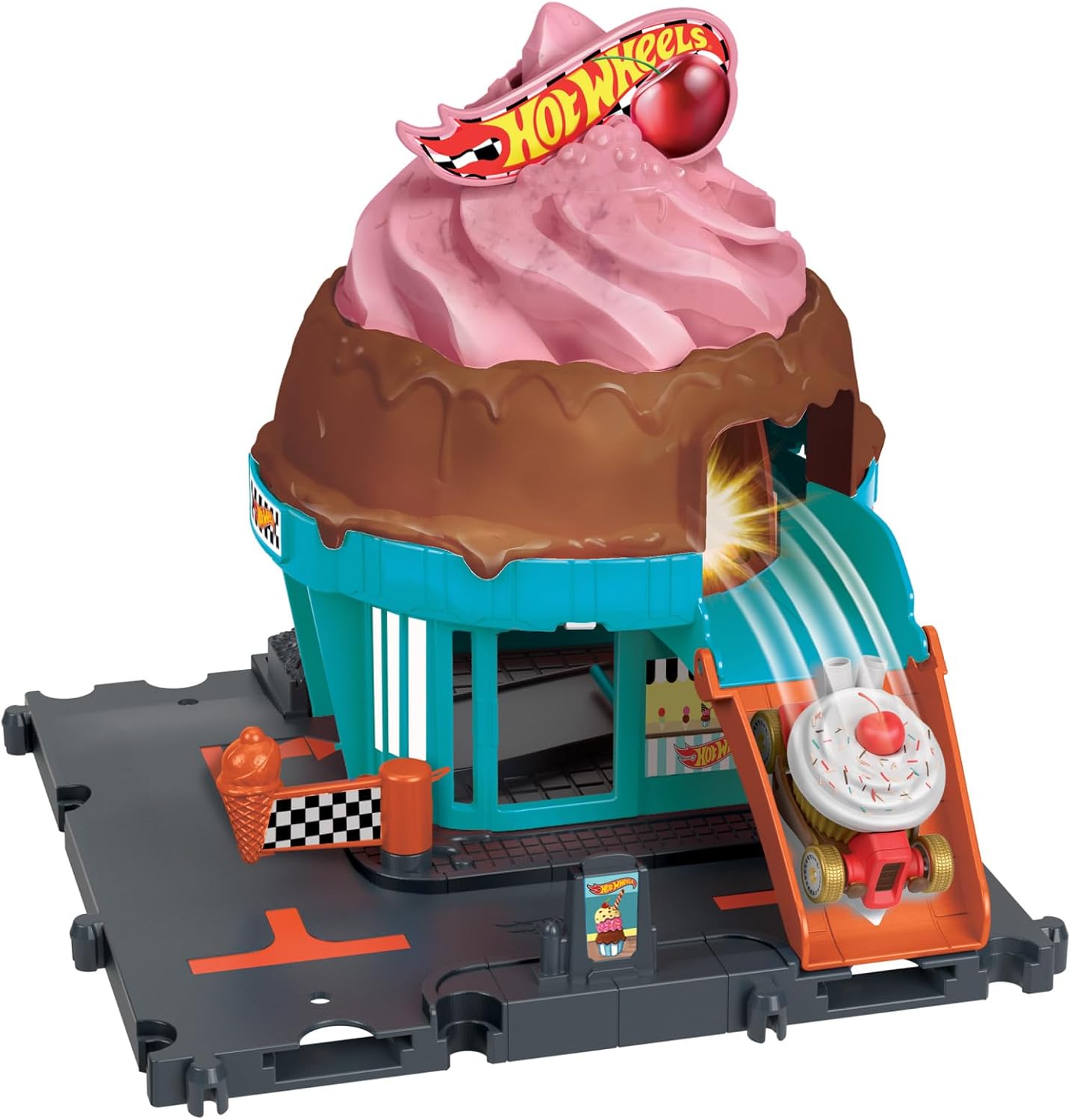 Mattel Hot Wheels - City, Downtown Ice Cream Swirl HTN77 (HDR24)