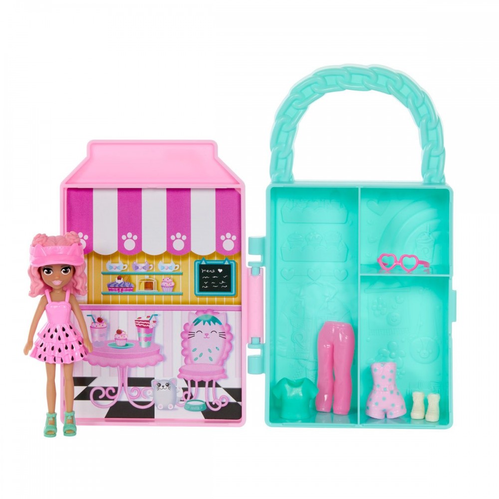 Mattel - Polly Pocket, Κασετίνες Μόδας, Ροζ HTV01 (HRD64)