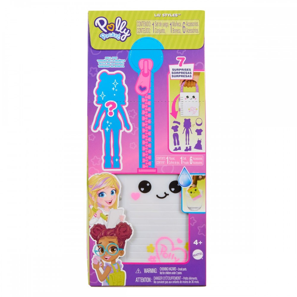 Mattel - Polly Pocket, Κασετίνες Μόδας, Άσπρο HTV03 (HRD64)