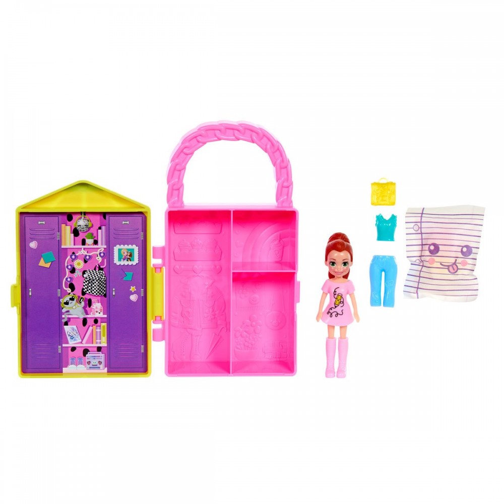 Mattel - Polly Pocket, Κασετίνες Μόδας, Πράσινο HTV04 (HRD64)