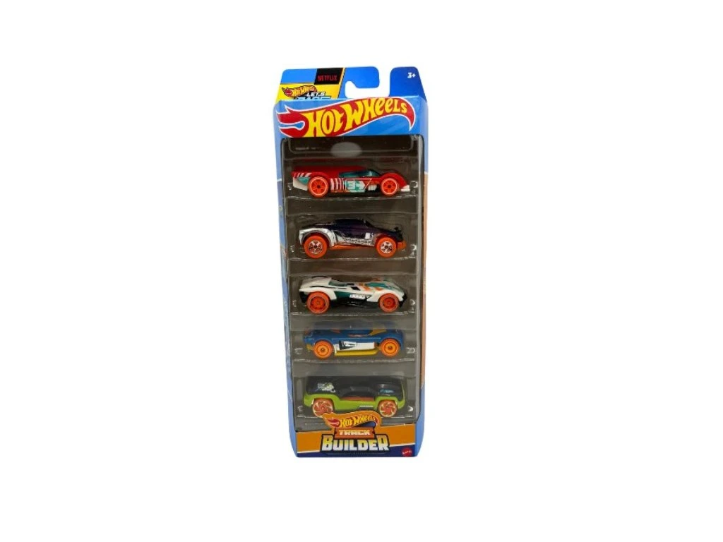 Mattel Hot Wheels – Αυτοκινητάκια 1:64 Σετ Των 5, Track Builder HTV52 (01806)