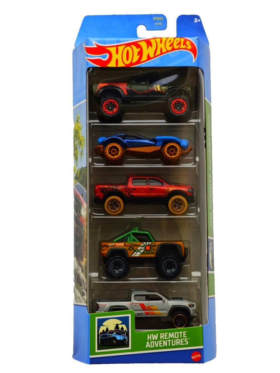 Mattel Hot Wheels – Αυτοκινητάκια 1:64 Σετ Των 5, Remote Adventures HTV53 (01806)