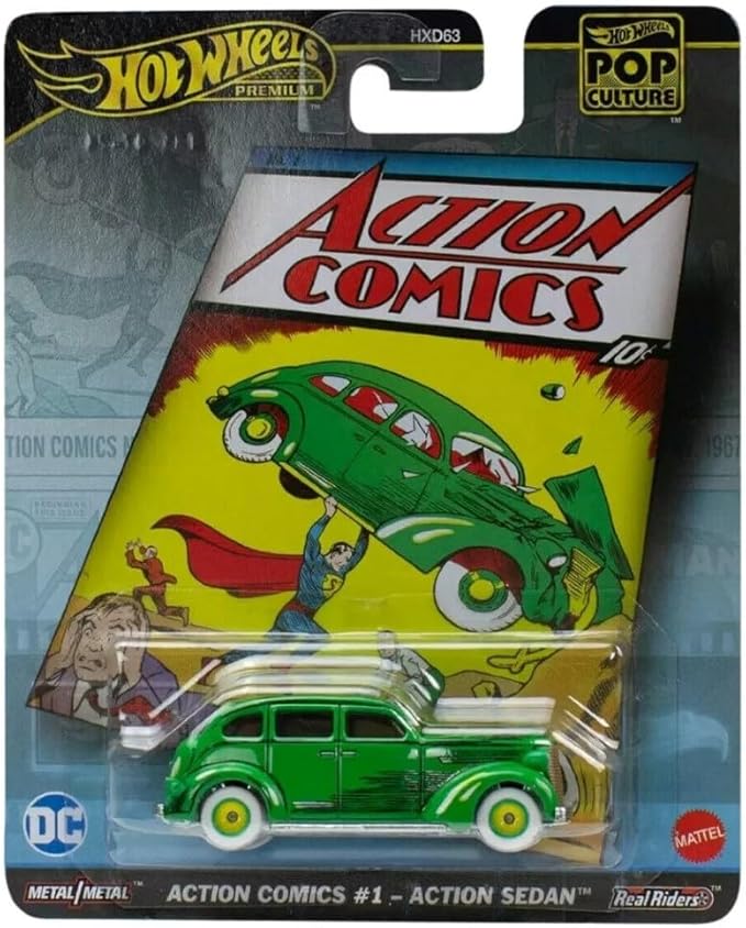 Mattel Hot Wheels - Συλλεκτικό Αυτοκινητάκι - Hot Wheels Action Comics 1 - Action Sedan HVJ50 (HXD63)