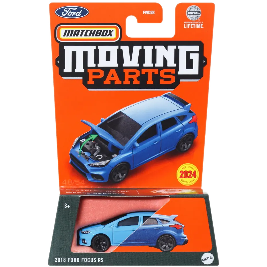 Mattel Matchbox - Moving Parts, 2018 Ford Focus RS HVM82 (FWD28)