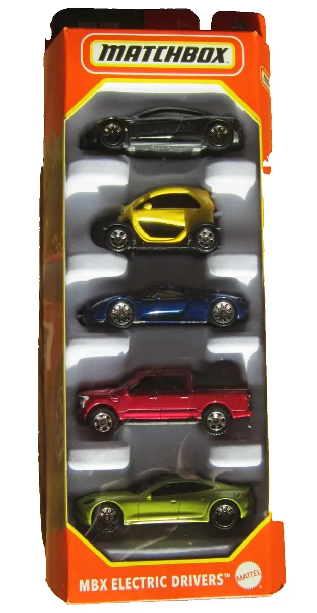 Mattel Matchbox - Αυτοκινητάκια Σετ Των 5, MBX Electric Drivers HVT60 (C1817)
