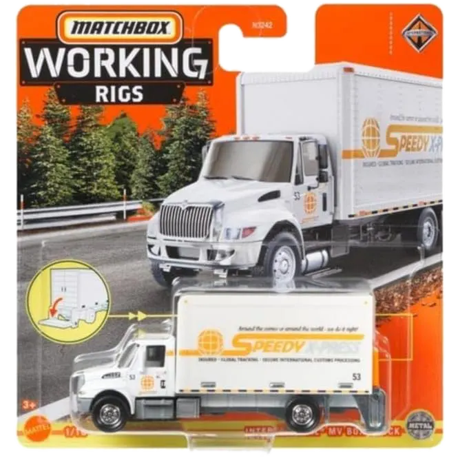 Mattel Matchbox - Working Rigs, International® MV™ Box Truck (11/16) HVV16 (N3242)