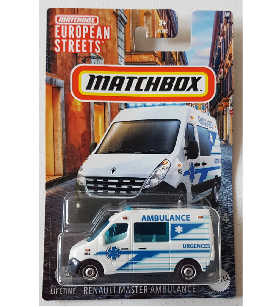 Mattel Matchbox - Αυτοκινητάκι Master Ambulance 1/64 HVV43 (HVV05)