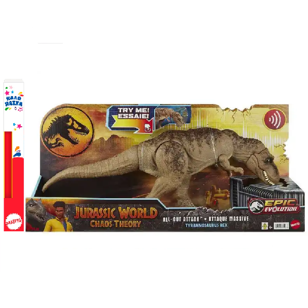 Παιχνιδολαμπάδα Mattel Jurassic World - Chaos Theory Τυρανόσαυρος Ρέξ που Αφηνίαζει & Επιτίθεται HXF53