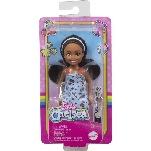 Mattel Barbie - Barbie Chelsea Celsi And Friends , Κούκλα Καστανά Μαλλιά Γαλάζιο Φόρεμα HXM97 (DWJ33)