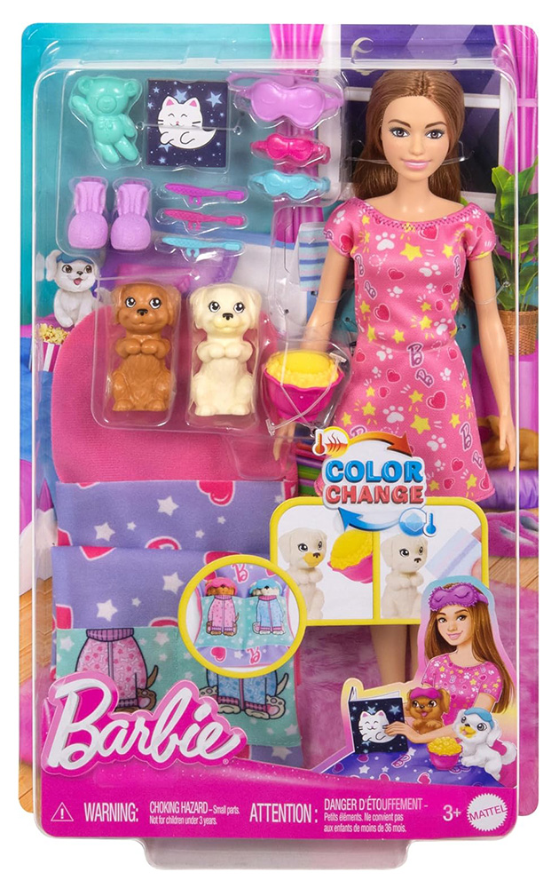 Mattel Barbie - Sleepover Με Κουταβάκια HXN01