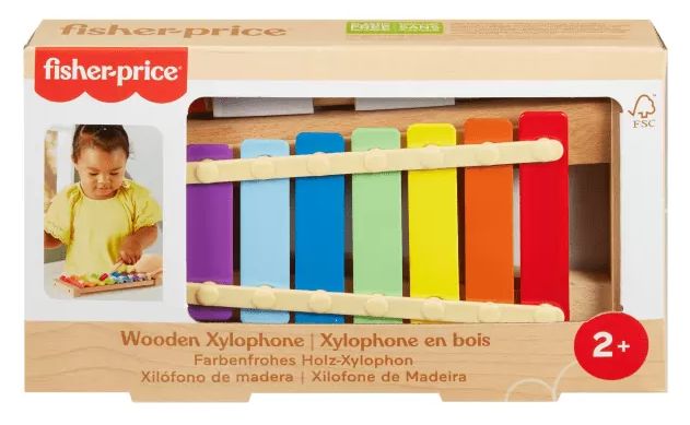 Fisher-Price - Ξύλινο Ξυλόφωνο Μουσικό Παιχνίδι HXV13