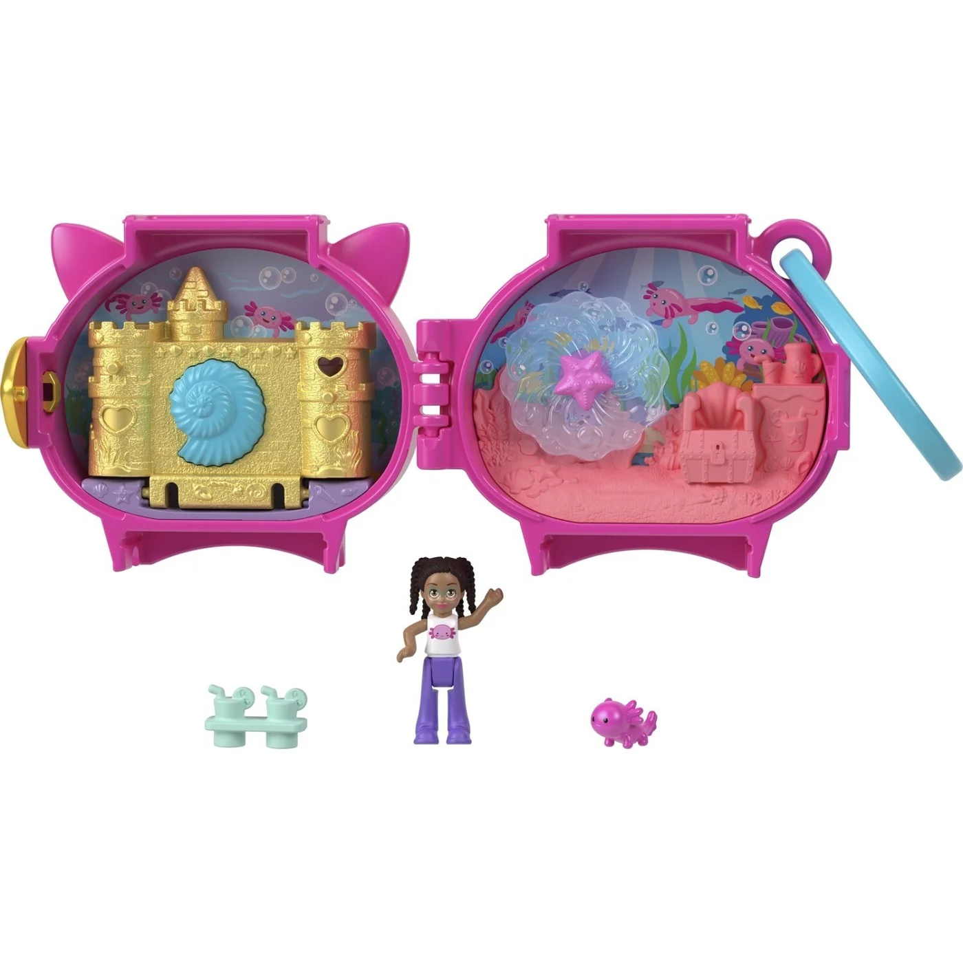 Mattel Polly Pocket - Σετάκια Με Ζωάκια Axolotl HXX22 (GYV99)