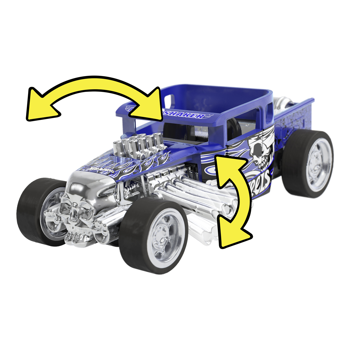 Mattel Hot Wheels - Pull-Back Speeders, Bone Shaker HPR71 (HPR70/HPT04)