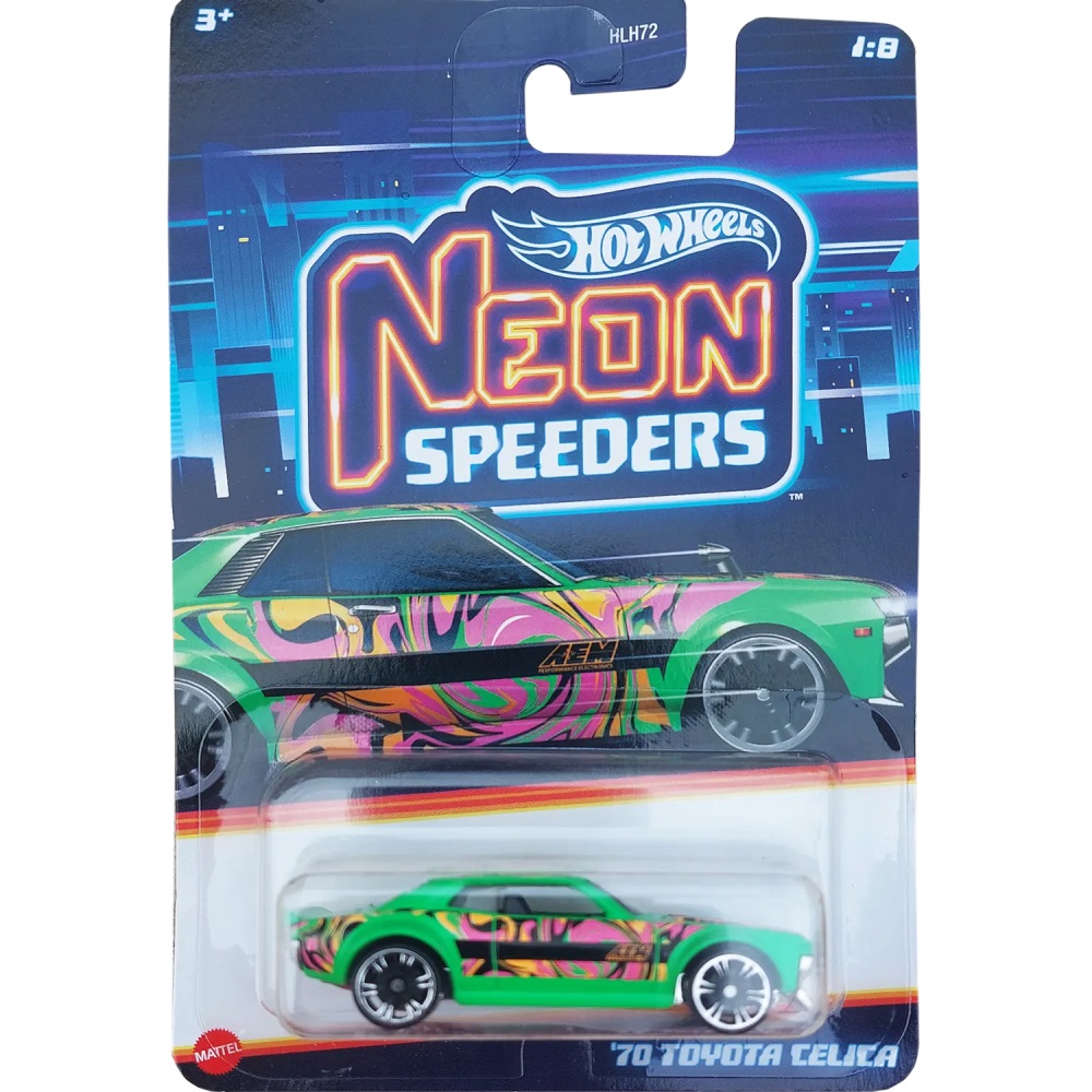 Mattel Hot Wheels - Αυτοκινητάκι Neon Speeders, ’70 Toyota Celica (1/8) HRW67 (HLH72)