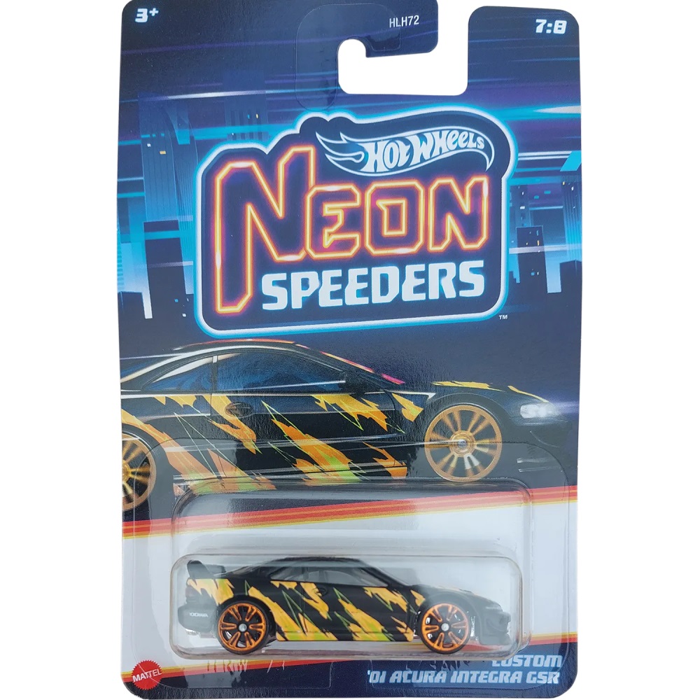 Mattel Hot Wheels - Αυτοκινητάκι Neon Speeders, ’01 Acura Integra GSR (7/8) HRW73 (HLH72)