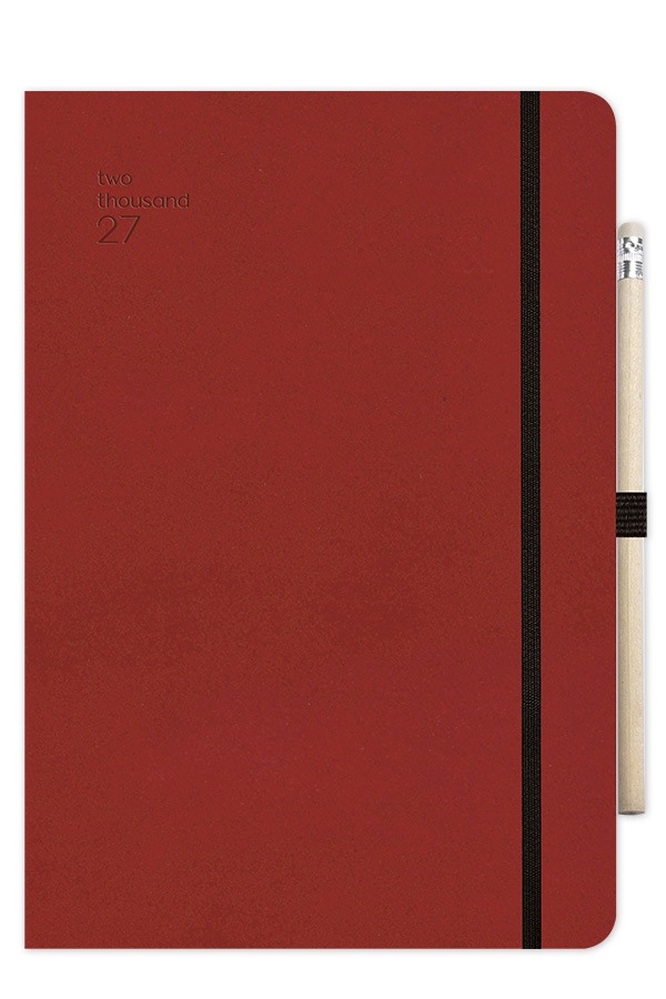 Adbook - Ημερήσιο Ημερολόγιο Handy 2027, Red 12x17 HM-9225-52
