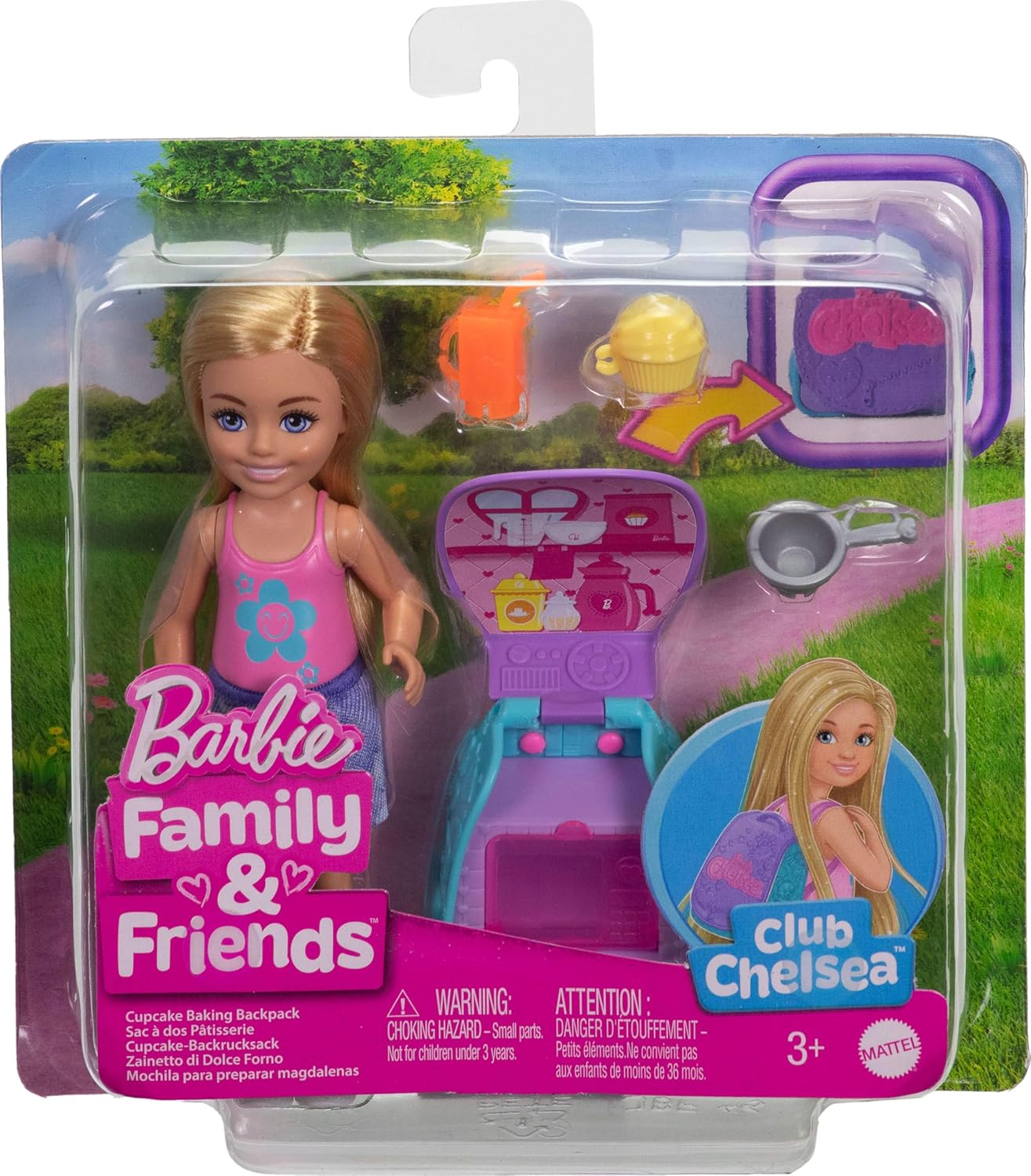 Mattel Barbie - Family & Friends Cupcake Baking Backpack Chelsea Με Σακίδιο JBF46