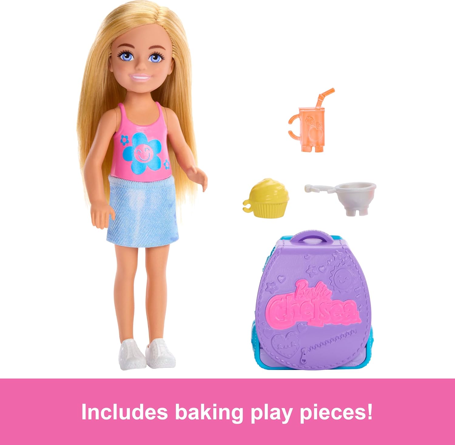 Mattel Barbie - Family & Friends Cupcake Baking Backpack Chelsea Με Σακίδιο JBF46 Mattel Barbie - Family & Friends Cupcake Baking Backpack Chelsea Με Σακίδιο JBF46