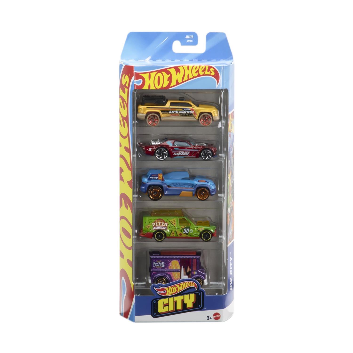 Mattel Hot Wheels – Αυτοκινητάκια 1:64 Σετ Των 5, HW City JBJ75 (01806)