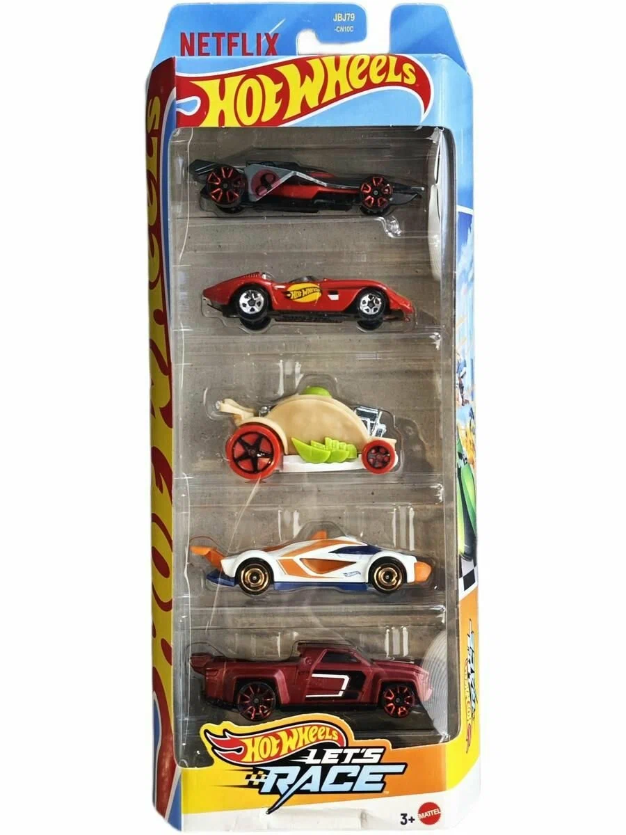 Mattel Hot Wheels – Αυτοκινητάκια 1:64 Σετ Των 5, Hot Wheels Let΄s Race JBJ79 (01806)