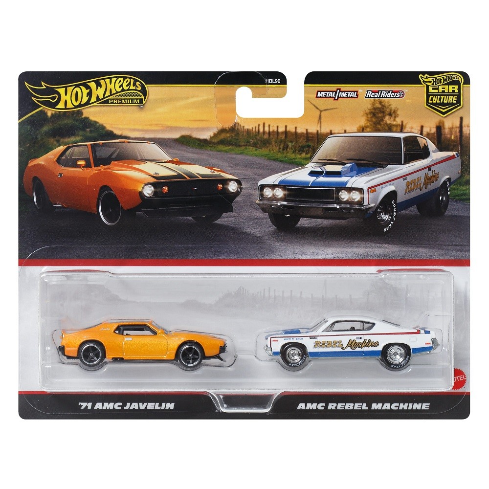 Mattel Hot Wheels Premium - Σετ των 2 - Pack '71 AMC Javelin & AMC Rebel Machine JBL06 (HBL96) Mattel Hot Wheels Premium - Σετ των 2 - Pack '71 AMC Javelin & AMC Rebel Machine JBL06 (HBL96)