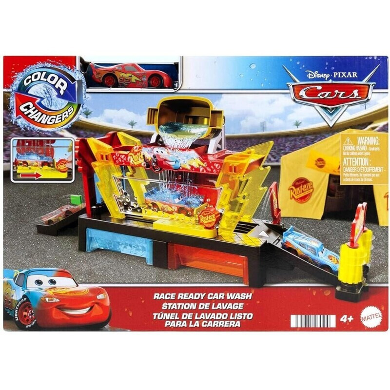 Mattel Cars - Color Changers, Race Ready Car Wash JBM70