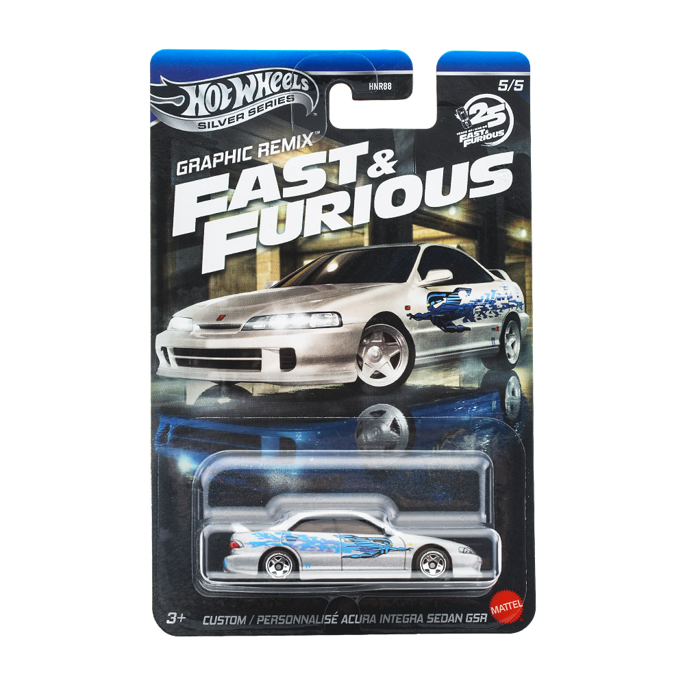 Mattel - Hot Wheels Silver Series, Fast And Furious, Custom/ Personnalise Acura Integra Sedan GSR (5/5) JBY45 (HNR88)