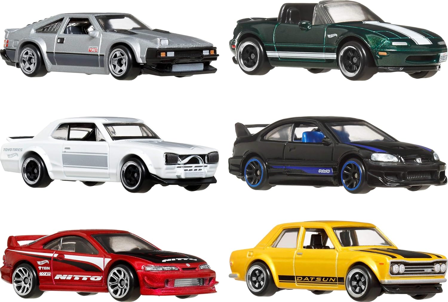 Mattel Hot Wheels – Japanese Vehicles With Raised Decals Set Of 6 JBY77