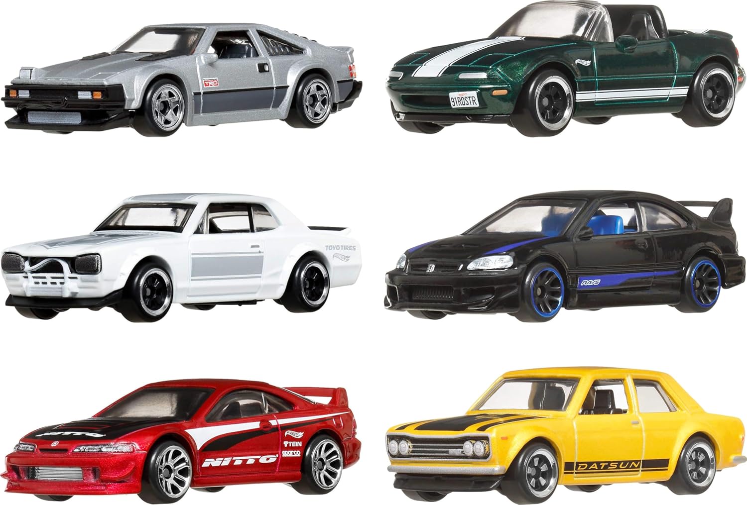 Mattel Hot Wheels – Japanese Vehicles With Raised Decals Set Of 6 JBY77