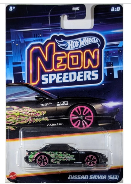 Mattel Hot Wheels - Αυτοκινητάκι Neon Speeders, Nissan Silvia (S13) (3/8) JBY94 (HLH72)