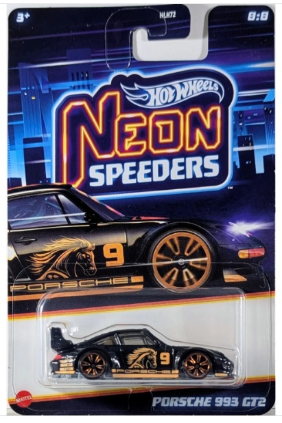 Mattel Hot Wheels - Αυτοκινητάκι Neon Speeders, Porsche 993 GT2 (8/8) JBY99 (HLH72)