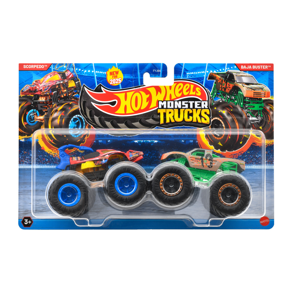 Mattel Hot Wheels - Monster Trucks, Scopredo VS Baja Buster JCC64 (FYJ64)