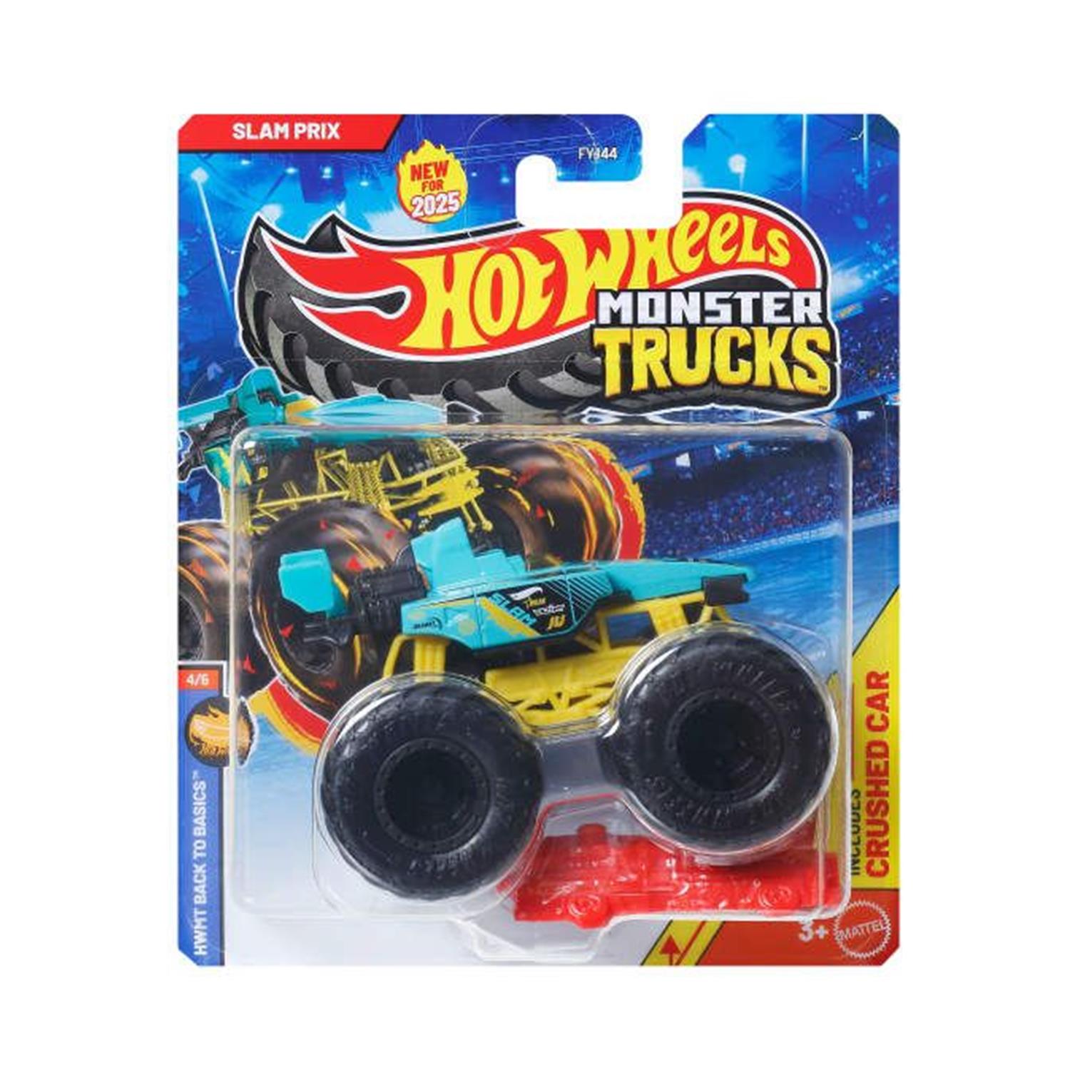 Mattel Hot Wheels - Monster Trucks, Back To Basics, Slam Prix/ Prix Collision JCD66 (FYJ44)