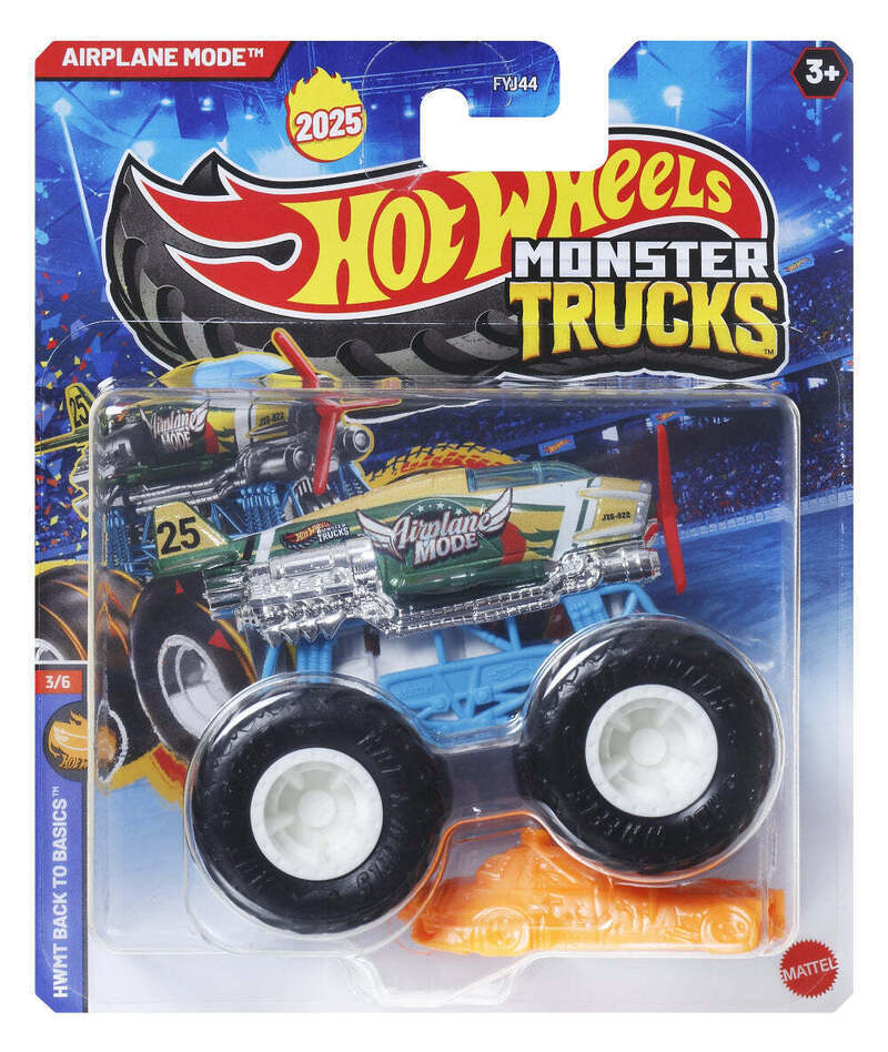 Mattel Hot Wheels - Monster Trucks, Back To Basics, Airplane Mode (3/6) JCD71 (FYJ44)