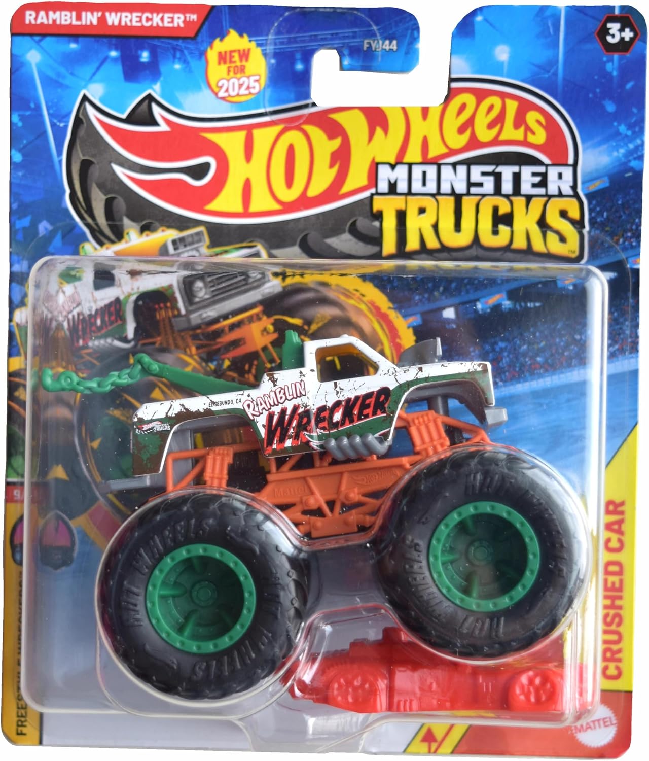 Mattel Hot Wheels - Monster Trucks, Freestyle Wreckers, Ramblin Wrecker (9/12) JCF02 (FYJ44)