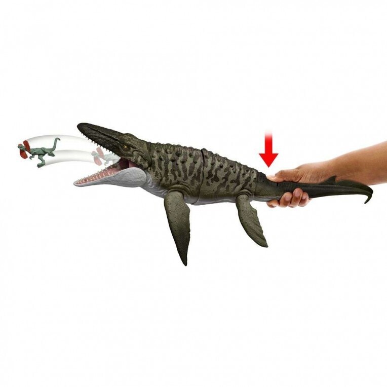 Mattel Jurassic World - Rebirth Bite N Blast Mosasaurus And Mini Dilophosaurus JCH00