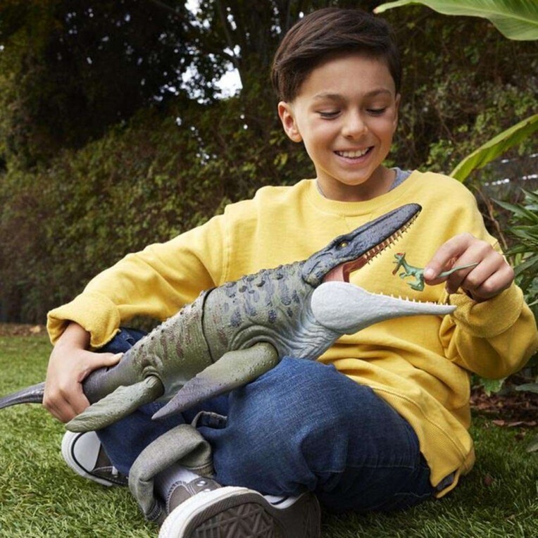Mattel Jurassic World - Rebirth Bite N Blast Mosasaurus And Mini Dilophosaurus JCH00