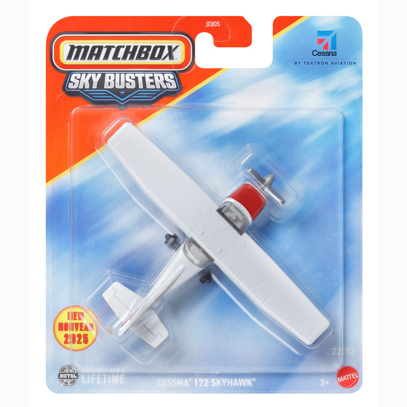 Mattel Matchbox - Αεροπλανάκι Sky Busters , Cessna 172 Skyhawk (22/32) JCM80 (JDJ05)