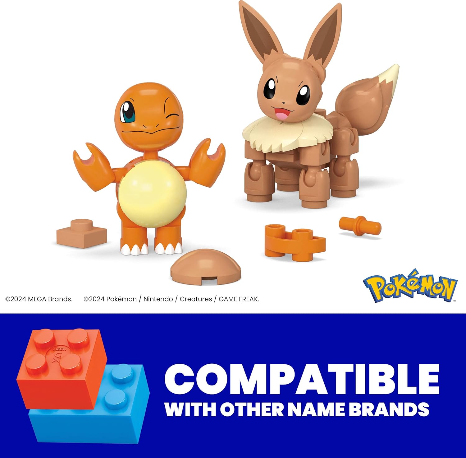 Mattel - Mega Pokemon , Σετ των δύο Charmander & Eevee JCR81 (HXP11)