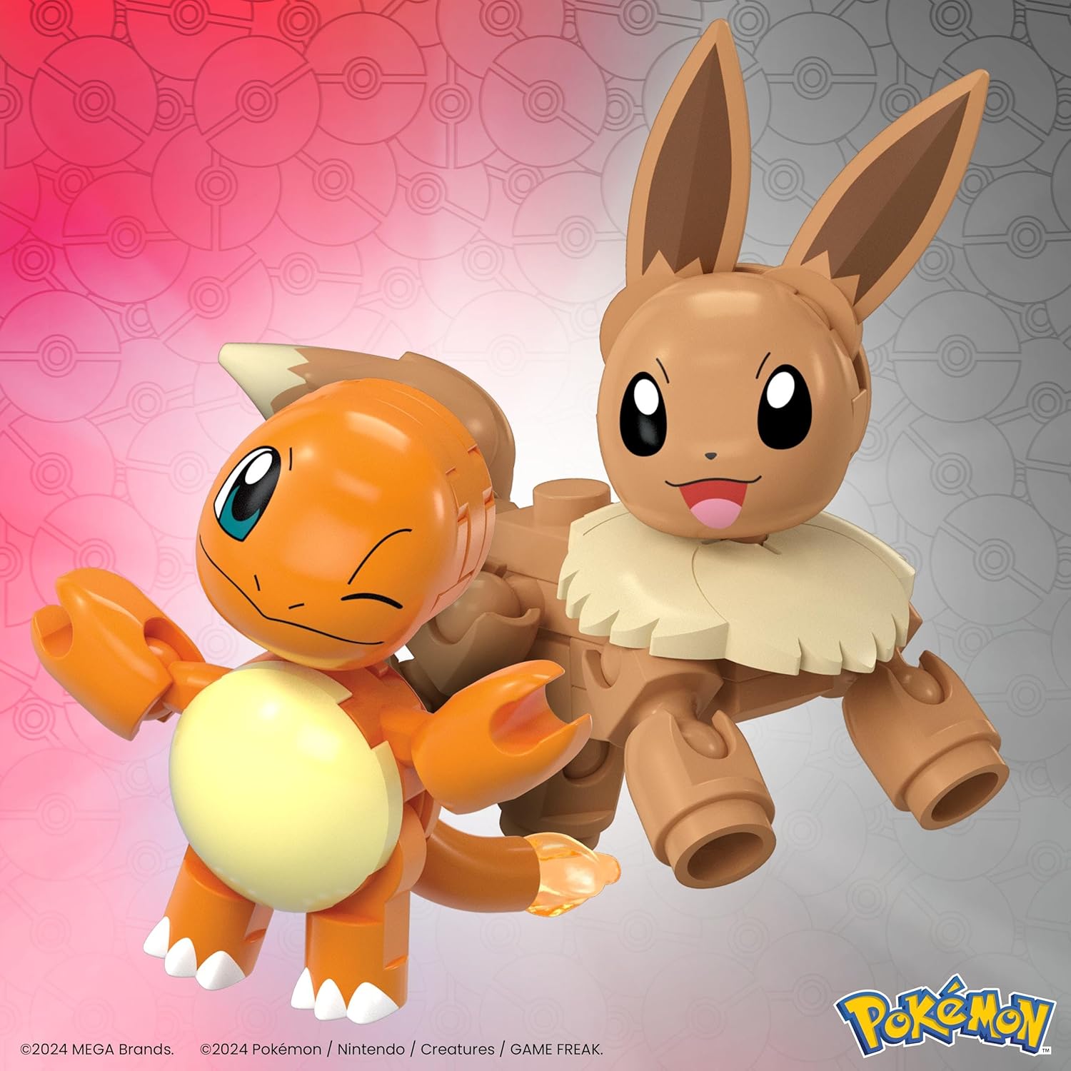 Mattel - Mega Pokemon , Σετ των δύο Charmander & Eevee JCR81 (HXP11)