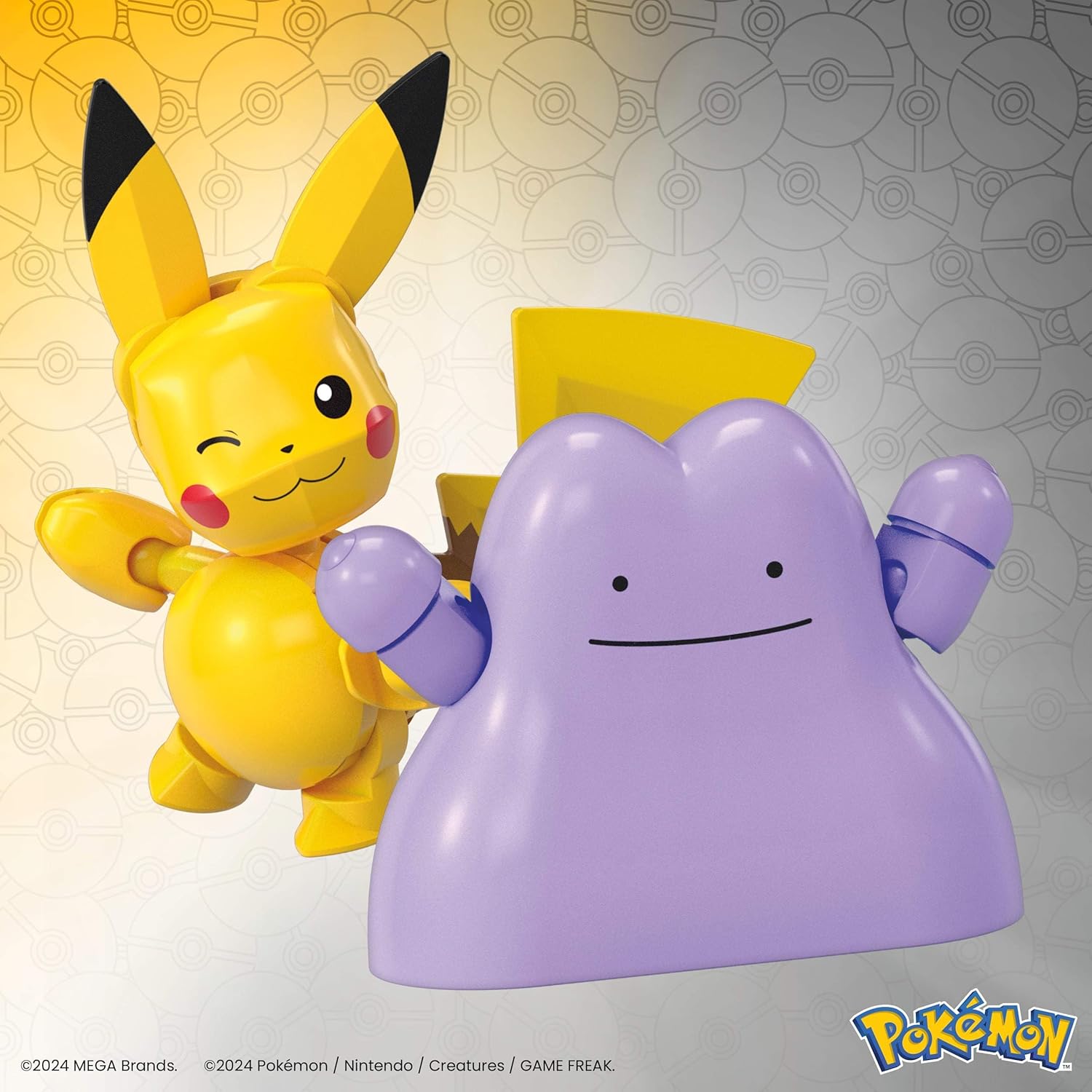 Mattel - Mega Pokemon , Σετ των δύο Pikachu and Ditto JCT43 (HXP11)