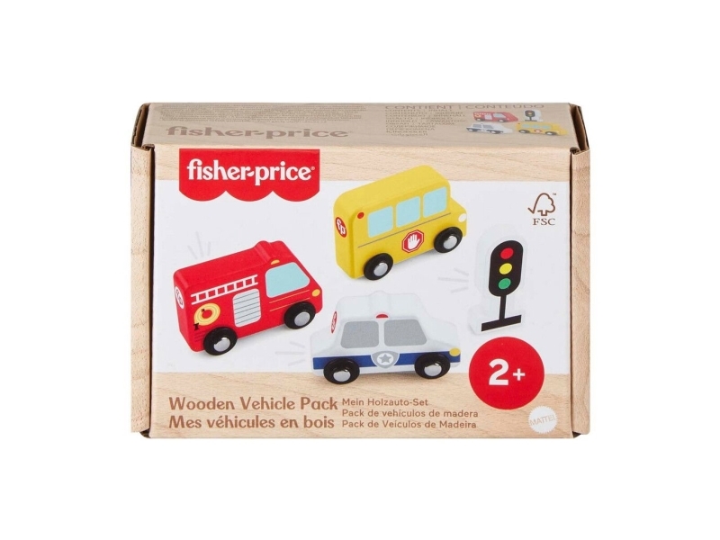 Fisher Price - Ξύλινο Πακέτο Μικρών Οχημάτων JCY32